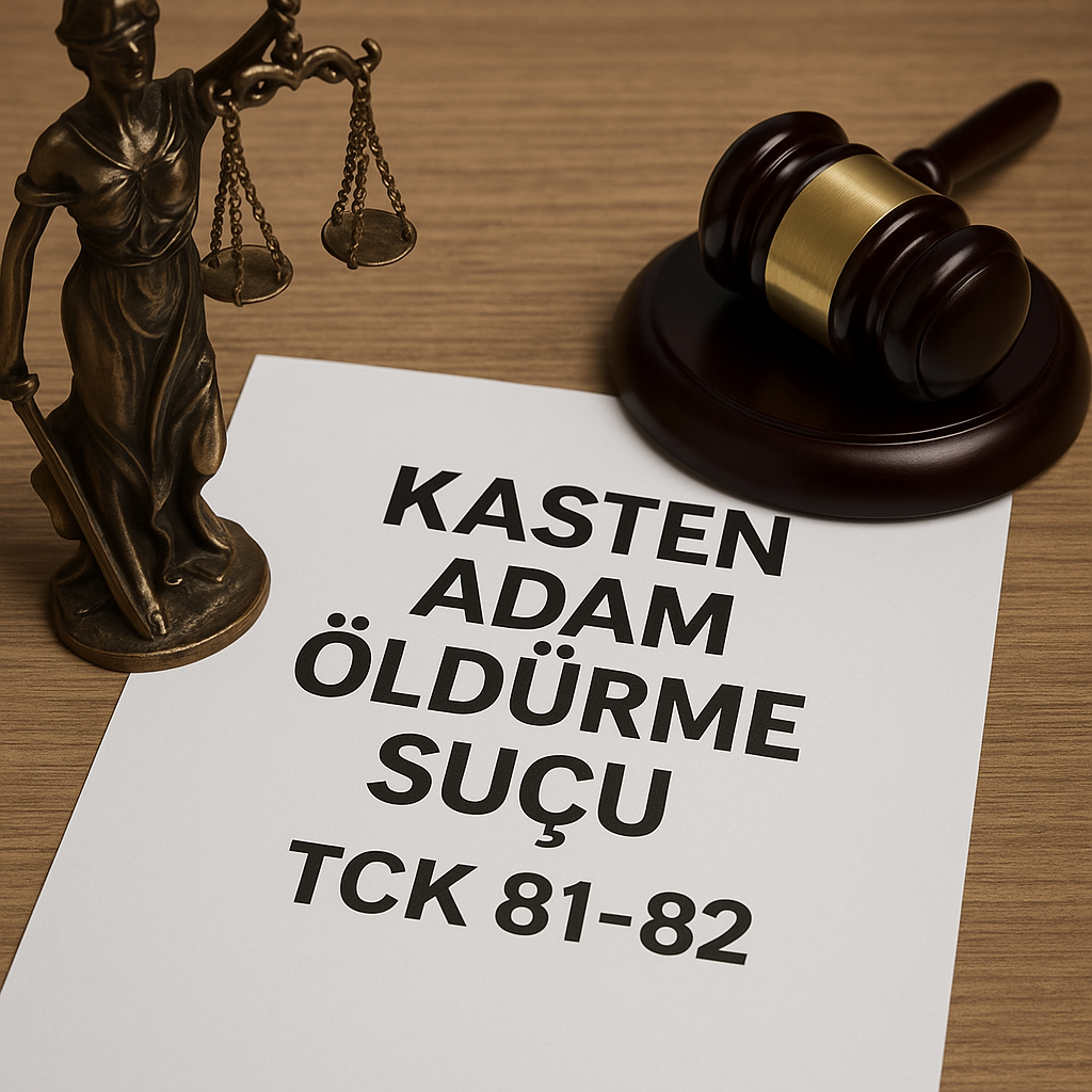 Kasten Adam Öldürme Suçu ve Cezası Nedir? TCK 81–82 Açıklaması ve Yargılama Süreci Görseli
